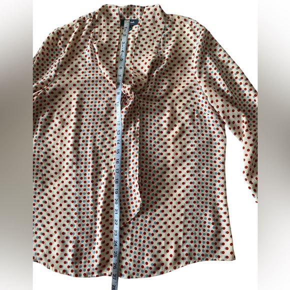New ModCloth Polka-dot Tie Neck Pleasant Confidence Top Women’s XL Retro - Picture 9 of 10